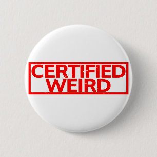Zertifizierte Weiß-Briefmarke Button
