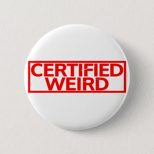 Zertifizierte Weiß-Briefmarke Button (Vorderseite)