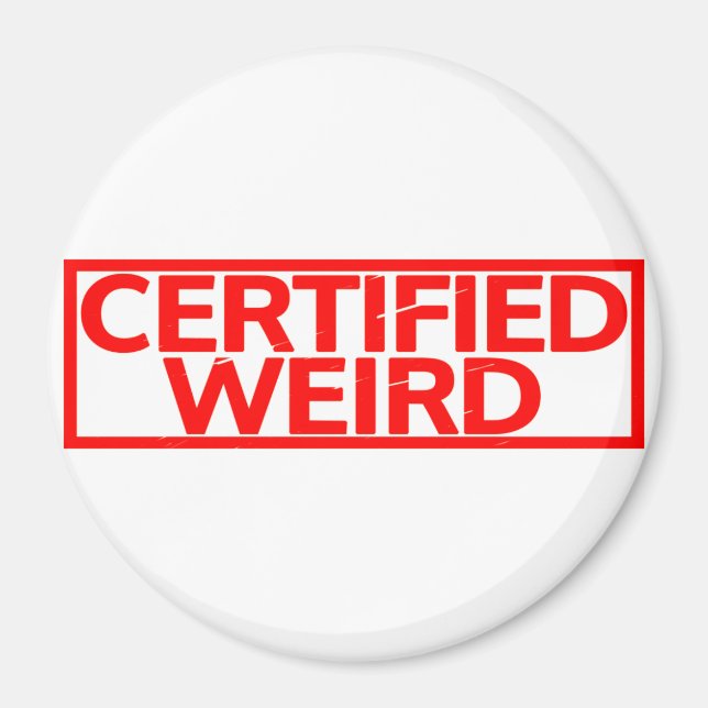 Zertifizierte Weiß-Briefmarke Magnet (Vorne)