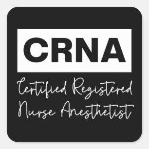 Zertifizierter amtlich anerkannter Anästhesist CRN Quadratischer Aufkleber