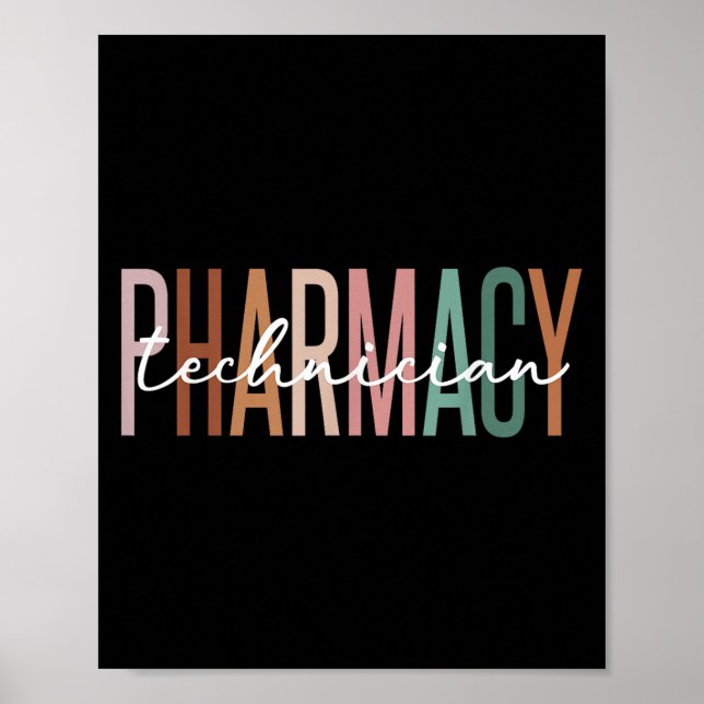 Zertifizierter Apothekentechniker Pharmazeutischer Poster (Vorne)