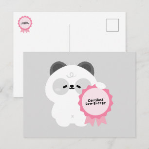Zertifizierter ausgebrannter Panda Feiertagspostkarte