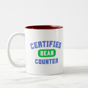 Zertifizierter Bean Counter for Accountants Zweifarbige Tasse