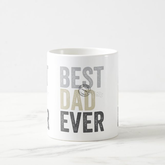 Zertifizierter Bester Vater je Vatertag | Geburtst Kaffeetasse (Mittel)