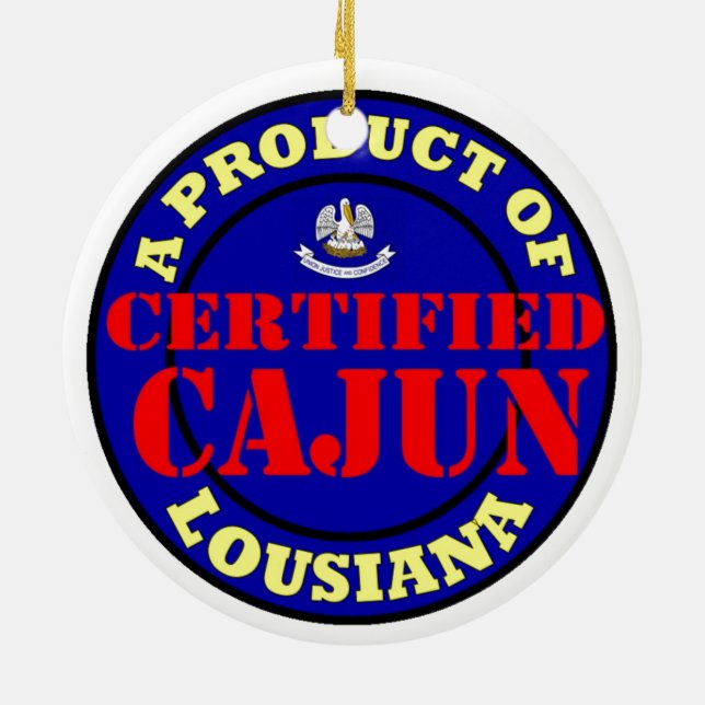 ZERTIFIZIERTER CAJUN KERAMIK ORNAMENT (Hinten)
