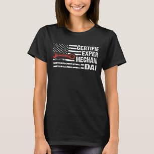 Zertifizierter Experte Mechaniker Vater Amerikanis T-Shirt