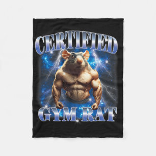 Zertifizierter Fitnessstudio-Ratte Meme Fitness Bo Fleecedecke