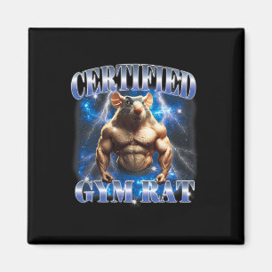 Zertifizierter Fitnessstudio-Ratte Meme Fitness Bo Magnet
