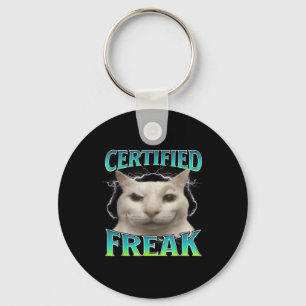 Zertifizierter Freak Funny Cat Meme Alberner Stari Schlüsselanhänger