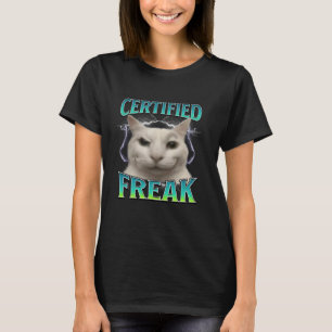 Zertifizierter Freak Funny Cat Meme Alberner Stari T-Shirt