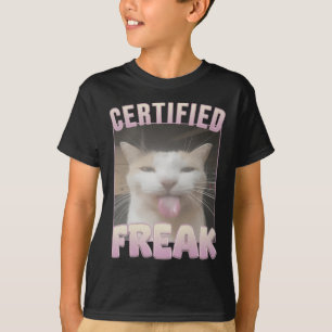 Zertifizierter Freak Lustiges Katzen Meme T-Shirt
