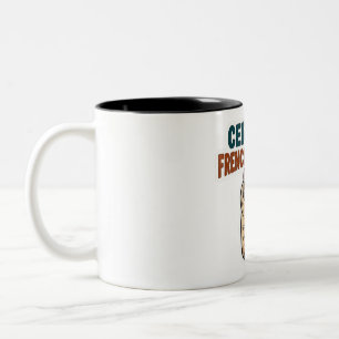Zertifizierter Frenchie-Burrito-Aufkleber Zweifarbige Tasse