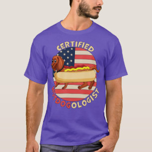 Zertifizierter Hotdogologe Hot Dog Dackel T-Shirt