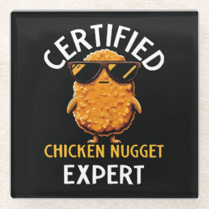 Zertifizierter Hühnchen-Nugget-Experte Glasuntersetzer