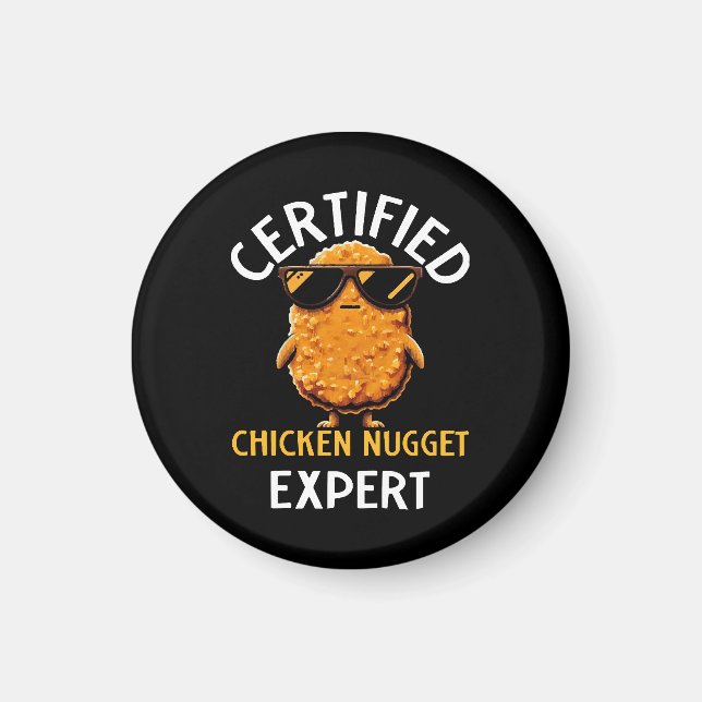 Zertifizierter Hühnernugget-Experte Magnet (Vorne)