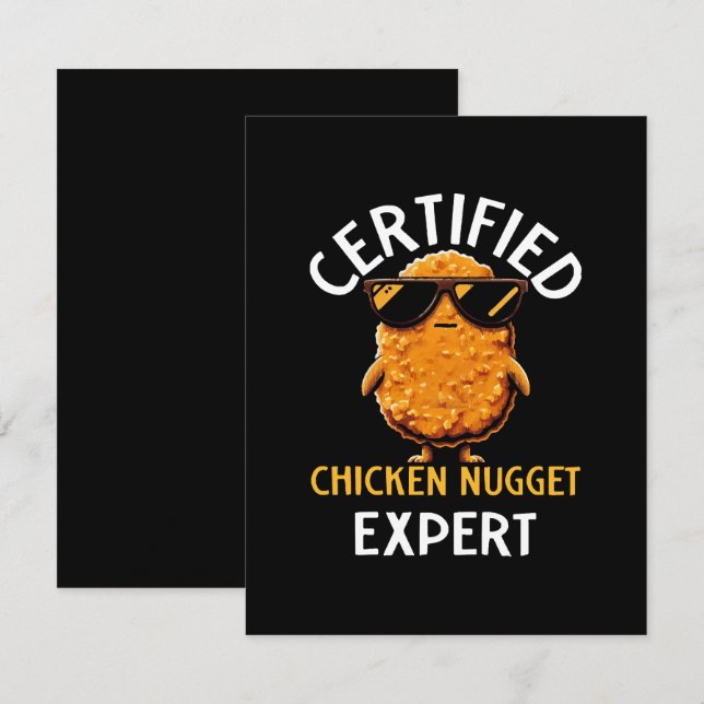 Zertifizierter Hühnernugget-Experte RSVP Karte (Vorne/Hinten)