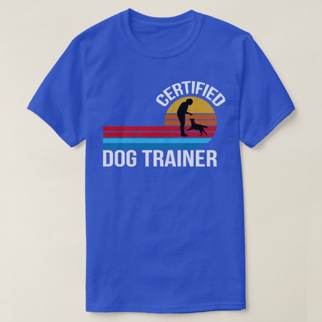 Zertifizierter Hundetrainer-Retrostitel Vintag T-Shirt (Design vorne)
