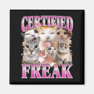 Zertifizierter Katzen-Grafik-Bootleg lustiger Gen- Magnet