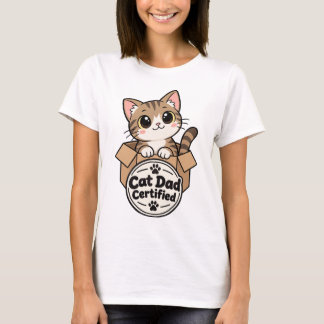 Zertifizierter Katzenpapa – Süßes Tabby-Kätzchen i T-Shirt