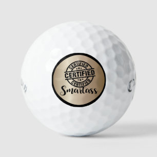 Zertifizierter Klugscheißer Gold Golfball