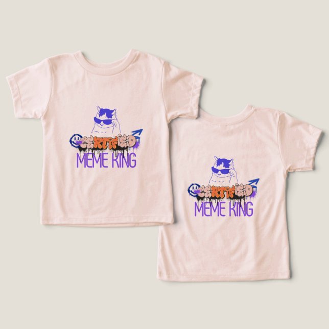 Zertifizierter Meme-König-Katze (Design Vorderseite & Rückseite)
