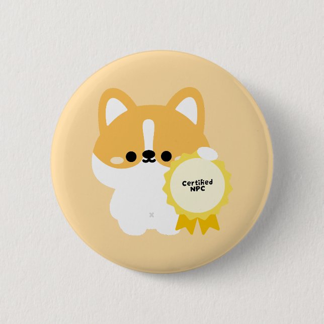 Zertifizierter NPC Corgi Button (Vorderseite)