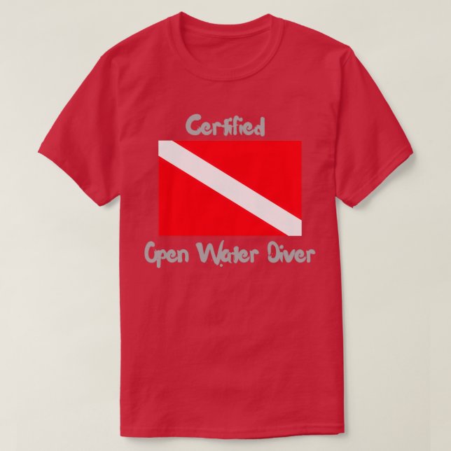 zertifizierter Open Water Diver für Tauchfreunde T-Shirt (Design vorne)