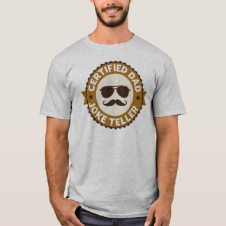 Zertifizierter Papa-Witz-Erzähler Lustiger Vater H T-Shirt