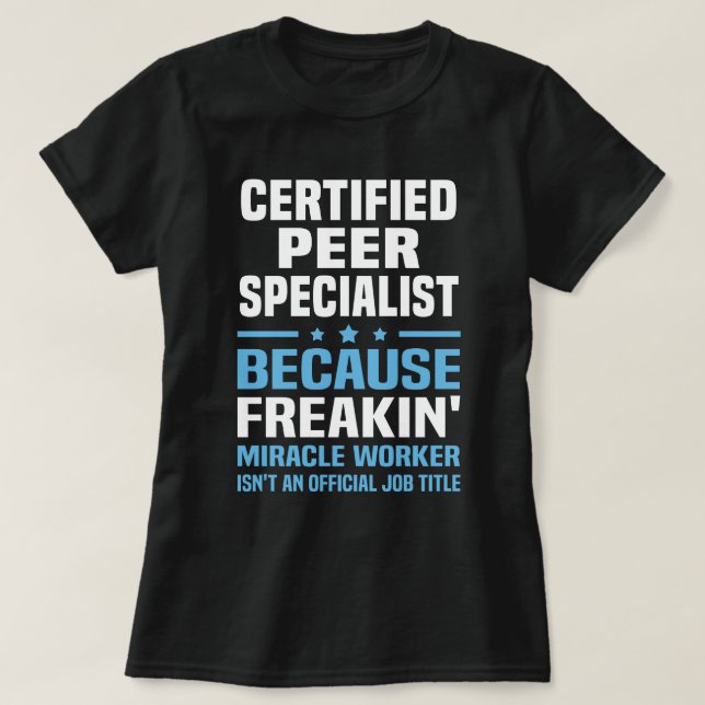 Zertifizierter Peer Specialist T-Shirt (Design vorne)