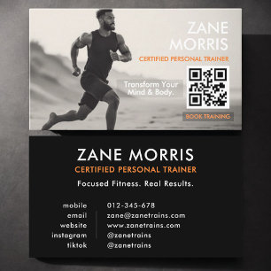Zertifizierter Personal Trainer QR-Code Visitenkarte