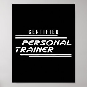 Zertifizierter persönlicher Fitnesstrainer Fitness Poster