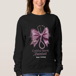 Zertifizierter Pflegeassistent CNA Coquette Bow Sweatshirt