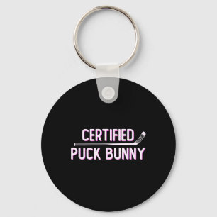 Zertifizierter Puck Bunny Lustiger Eishockey-Slang Schlüsselanhänger