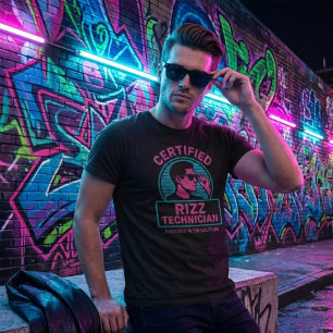 Zertifizierter Rizz-Techniker - Lustiges Rizz-Meme T-Shirt