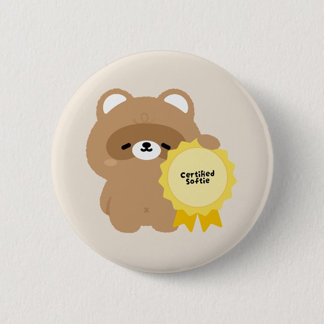 Zertifizierter Softie Biber Button (Vorderseite)