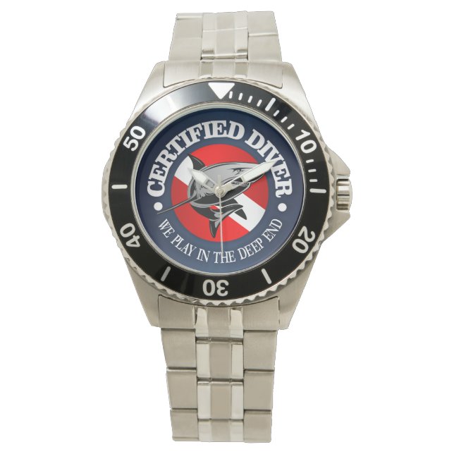 Zertifizierter Taucher (Shark) Armbanduhr (Vorderseite)