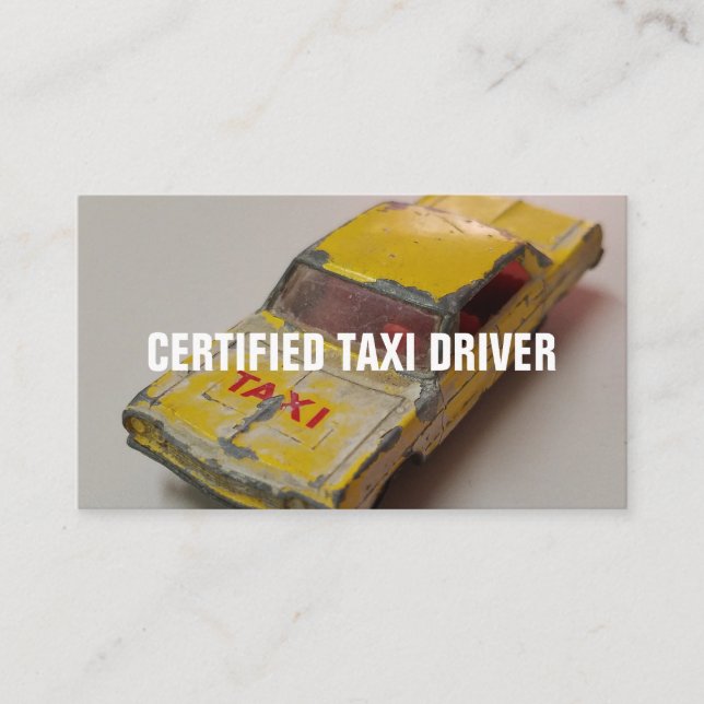 ZERTIFIZIERTER TAXI-TREIBER VISITENKARTE (Vorderseite)