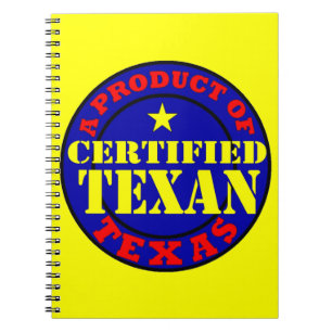 ZERTIFIZIERTER TEXAN NOTIZBLOCK
