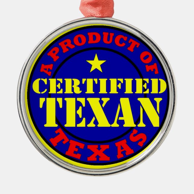 ZERTIFIZIERTER TEXAN SILBERNES ORNAMENT (Vorne)