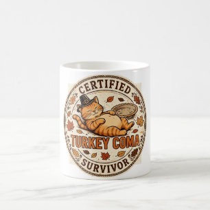 Zertifizierter Truthahn-Koma-Überlebender-Katzen-K Kaffeetasse