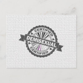 Zertifiziertes Demisexual Pride Siegel der Genehmi Postkarte