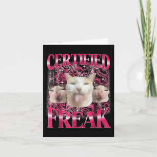 Zertifiziertes Freak Eat Cement Verfluchte Katze F Karte