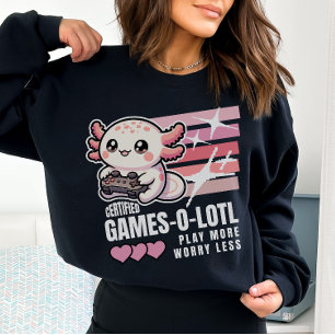 Zertifiziertes Games-o-Lotto Niedliches Axolotl Ga Sweatshirt
