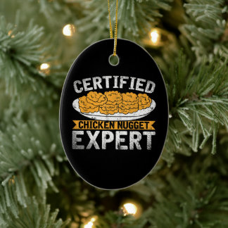 Zertifiziertes Hühnchen-Nugget-Expert| Funny Chick Keramik Ornament