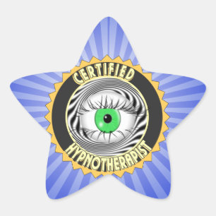 ZERTIFIZIERTES HYPNOTHERAPIELOGO  Stern-Aufkleber