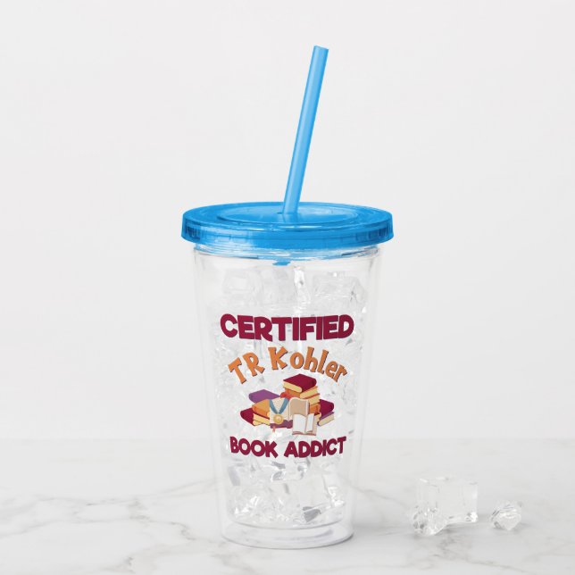 Zertifiziertes TR Kohler Book Addict Acryltrinkbecher (Rückseite Ice)