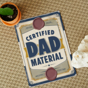 Zertifiziertes Vater Material Vintag Vatertag Karte