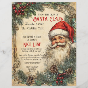 Zertifizierung nach Santa's Nice Briefbogen