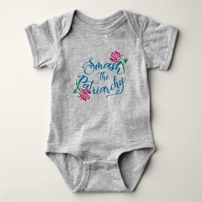 Zertrümmern der Patriarchybabybodysuit Baby Strampler (Vorderseite)
