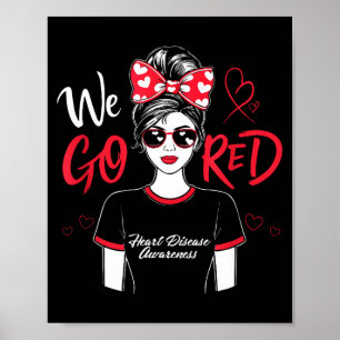 Zerzauster Messy Bun bei Frauen im Februar Herzkra Poster